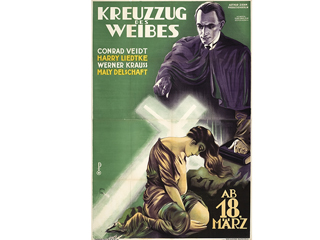 Filmplakat zum Stummfilm Kreuzzug des Weibes (1926), der die Folgen des Abtreibungsverbots thematisiert und mehrfach Jugendverbot erhielt