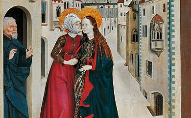 Die Heiligen Maria und Elisabeth auf der Kärntner Straße, wie es im Mittelalter aussah, im Hintergrund St. Stephan und St. Peter